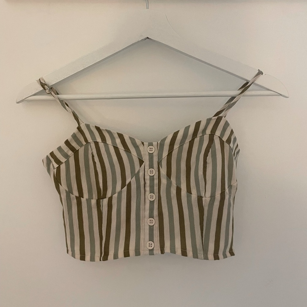 forever 21 striped crop top